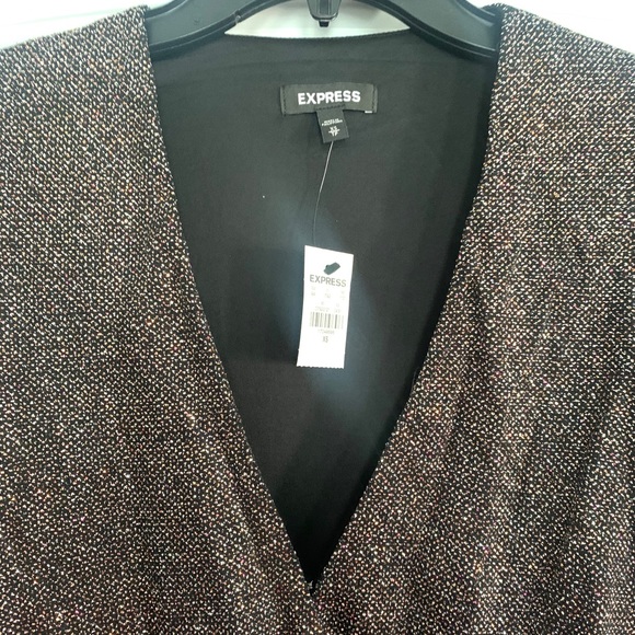 NWT Gorgeous Multicolor Metallic Ruched Dress - Picture 2 of 3